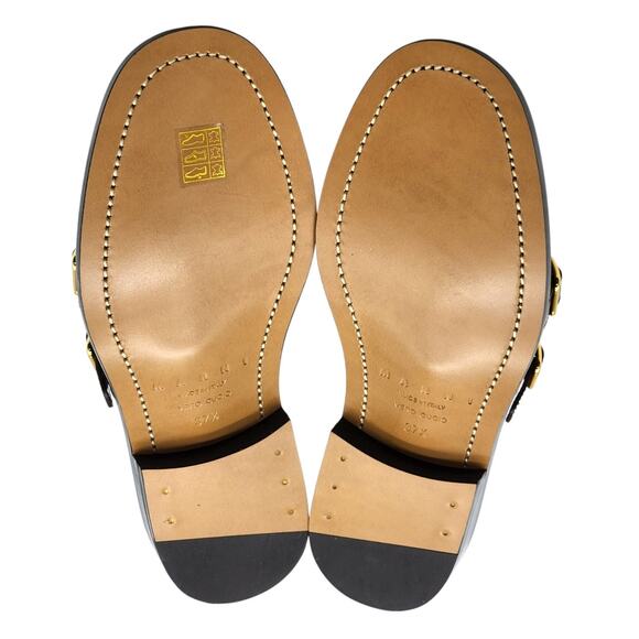 Marni Bambi 3.0 Double Buckle Leather Women’s Loafers Brown - NWB $1100 - Picture 7 of 9